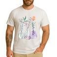 Flowers Test Tube Chemistry Student Science Teacher Women Men's Casual T-Shirt White Flowers Test Tube Chemistry Student Science Teacher Women Men's Casual T-Shirt White