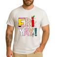 Fri-Yay Happy Friday Lovers Teacher Weekend Women Men's Casual T-Shirt White Fri-Yay Happy Friday Lovers Teacher Weekend Women Men's Casual T-Shirt White