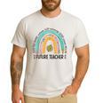 Future Teacher Cute Rainbow Leopard Teacher Outfit For Men Women Girls Kids Men's Casual T-Shirt White