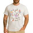 Ghost Book Reading Halloween Books Lover Teacher Kids Men's Casual T-Shirt White