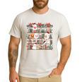 Ghost Christmas Reading Book Lover Library Christmas Teacher Men's Casual T-Shirt White Ghost Christmas Reading Book Lover Library Christmas Teacher Men's Casual T-Shirt White