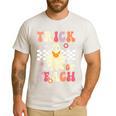 Groovy Teacher Halloween Retro Trick Or Teach Floral Ghost Men's Casual T-Shirt White Groovy Teacher Halloween Retro Trick Or Teach Floral Ghost Men's Casual T-Shirt White