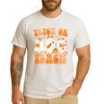 Groovy Teacher Halloween Trick Or Teach Ghost Men Women Kids Men's Casual T-Shirt White