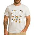 Halloween Ghost Playing Musical Instruments Music Teacher Men's Casual T-Shirt White Halloween Ghost Playing Musical Instruments Music Teacher Men's Casual T-Shirt White