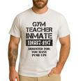 Halloween Gym Teacher Prisoner Costume Men's Casual T-Shirt White Halloween Gym Teacher Prisoner Costume Men's Casual T-Shirt White
