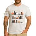 Halloween Library Ghost Books Teacher Spooky Trick Or Teach Men's Casual T-Shirt White Halloween Library Ghost Books Teacher Spooky Trick Or Teach Men's Casual T-Shirt White