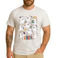 Halloween Math Teacher Ghost Math Teacher Spooky Halloween Men's Casual T-Shirt White Halloween Math Teacher Ghost Math Teacher Spooky Halloween Men's Casual T-Shirt White
