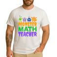 Halloween Monster Math Teacher Men Women Men's Casual T-Shirt White Halloween Monster Math Teacher Men Women Men's Casual T-Shirt White