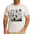 Halloween Music Note Clefs Spooky Ghost For Music Teacher Men's Casual T-Shirt White Halloween Music Note Clefs Spooky Ghost For Music Teacher Men's Casual T-Shirt White