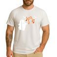Halloween Music Note Ghost Teacher Fall Musical Instrument Men's Casual T-Shirt White