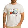 Halloween Music Teacher Ghost Playing Musical Instruments Men's Casual T-Shirt White