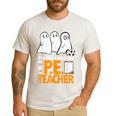 Halloween PE Teacher Shirt Can't Scare Me Men's Casual T-Shirt White Halloween PE Teacher Shirt Can't Scare Me Men's Casual T-Shirt White