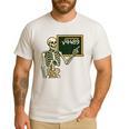 Halloween Skeleton 67 Meme Square Root 4489 Math Teacher Men's Casual T-Shirt White
