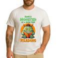 Halloween Teacher Librarian Monster Reading Books Men Women Kids Men's Casual T-Shirt White Halloween Teacher Librarian Monster Reading Books Men Women Kids Men's Casual T-Shirt White