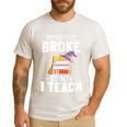 Halloween Teacher Tee My Broom Broke So Now I Teach Men's Casual T-Shirt White Halloween Teacher Tee My Broom Broke So Now I Teach Men's Casual T-Shirt White