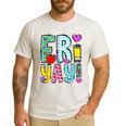 Happy Fri-Yay Friday Lovers Fun Teacher Life FriYay Weekend Men's Casual T-Shirt White