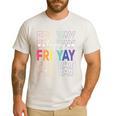 Happy Fri Yay Teacher Friday Saying Men's Casual T-Shirt White Happy Fri Yay Teacher Friday Saying Men's Casual T-Shirt White
