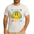 Happy To See Your Face Hippie Smile Back To School Teachers Men's Casual T-Shirt White