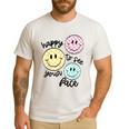 Happy To See Your Face Smile Face Teacher Back To School Men's Casual T-Shirt White