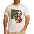 Haunted By 6-7 Six Seven 67 Math Teacher Halloween Skeleton Men's Casual T-Shirt White
