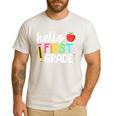 Hello First Grade Team 1st Grade Back To School Teacher Kids Men's Casual T-Shirt White