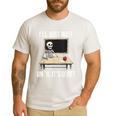 I'Ll Just Wait Until It's Quiet Skeleton Teacher Halloween Men's Casual T-Shirt White