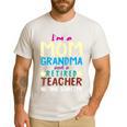 I'm Mom Grandma And A Retired Teacher Nothing Scares Me Men Women Men's Casual T-Shirt White