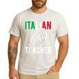 Italian Teacher Italy Italia Back To School First Day Men's Casual T-Shirt White Italian Teacher Italy Italia Back To School First Day Men's Casual T-Shirt White