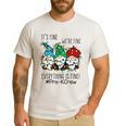 It's Fine We'Re Fine Gnome Pre-K Teacher Christmas Light For Men Women Men's Casual T-Shirt White