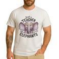 Just a Teacher Who Loves Elephants Elephant Lover Educator Men's Casual T-Shirt White