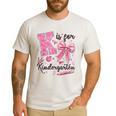 K Is For Kindergarten Teacher Coquette Bow Back To School Men's Casual T-Shirt White K Is For Kindergarten Teacher Coquette Bow Back To School Men's Casual T-Shirt White