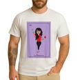 La Maestra Mexican Bingo Card Teacher Lottery Card Men's Casual T-Shirt White