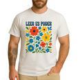 Leer Es Poder Cute Floral Boho Spanish Teacher Reading Men's Casual T-Shirt White Leer Es Poder Cute Floral Boho Spanish Teacher Reading Men's Casual T-Shirt White