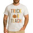 Leopard Trick Or Teach Halloween Teacher Costume Women Men's Casual T-Shirt White Leopard Trick Or Teach Halloween Teacher Costume Women Men's Casual T-Shirt White