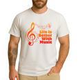 Life Is Better With Music Theory Musician Teacher Notes Clef Men's Casual T-Shirt White Life Is Better With Music Theory Musician Teacher Notes Clef Men's Casual T-Shirt White