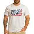 Literacy Justice For All Teacher Men's Casual T-Shirt White Literacy Justice For All Teacher Men's Casual T-Shirt White