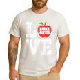 LOVE Kindergarten Teacher Student School Apple Men's Casual T-Shirt White
