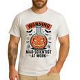 Mad Scientist Pumpkin Science Teacher Halloween Costume Kids Men's Casual T-Shirt White Mad Scientist Pumpkin Science Teacher Halloween Costume Kids Men's Casual T-Shirt White