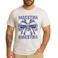 Maestra El Salvador Coquette Bow Hispanic Spanish Teacher Men's Casual T-Shirt White