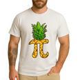 Math Teacher Hawaiian Shirts Pineapple Pi Day Symbol Men's Casual T-Shirt White