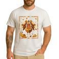 Math Turkey Teacher Thanksgiving Geometric Pi Equation Men's Casual T-Shirt White