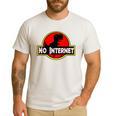 Nerdy No Internet Dinosaur Computer Science Teacher Men's Casual T-Shirt White Nerdy No Internet Dinosaur Computer Science Teacher Men's Casual T-Shirt White
