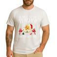 Be Nice To The Teacher Santa Is Watching School Christmas Men's Casual T-Shirt White Be Nice To The Teacher Santa Is Watching School Christmas Men's Casual T-Shirt White
