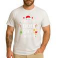 Be Nice Teacher Santa Watching Xmas School Students For Men Women Men's Casual T-Shirt White