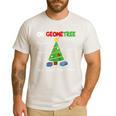 Oh Geometree Christmas Tree Geometry Math Teacher Men's Casual T-Shirt White Oh Geometree Christmas Tree Geometry Math Teacher Men's Casual T-Shirt White
