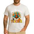 One Thankful Teacher Thanksgiving Turkey Cute Crayon Pencil Men's Casual T-Shirt White One Thankful Teacher Thanksgiving Turkey Cute Crayon Pencil Men's Casual T-Shirt White