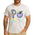 P Is For Pre-K Preschool Teacher Tie Dye Back To School Men's Casual T-Shirt White P Is For Pre-K Preschool Teacher Tie Dye Back To School Men's Casual T-Shirt White