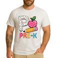 P Is For Pre K Teacher Student Pencil Apple Back To School Men's Casual T-Shirt White