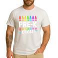 Pre-K Crew Teacher Team Squad Hello Back School Graduation Men's Casual T-Shirt White Pre-K Crew Teacher Team Squad Hello Back School Graduation Men's Casual T-Shirt White
