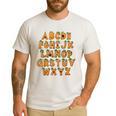 Pumpkin ABC Halloween Alphabet Costume School Teacher Kids Men's Casual T-Shirt White